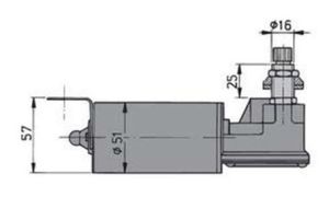 Silecek Motoru 51mm 12V