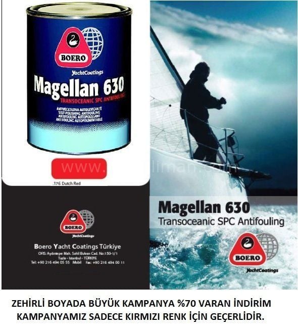 BOERO MAGELLAN 630 Zehirli Boya 5LT Dutch Red