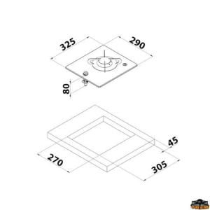 CAN FC1336 Kapaklı Gömme Çiftli Ocak