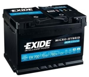 Exide AGM Akü Start-Stop 70A EK700