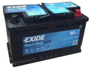 Exide AGM Akü Start-Stop 80A EK800