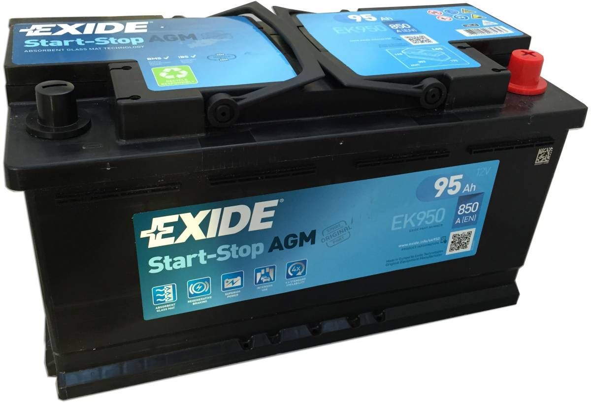 Exide AGM Akü Start-Stop 95A EK950