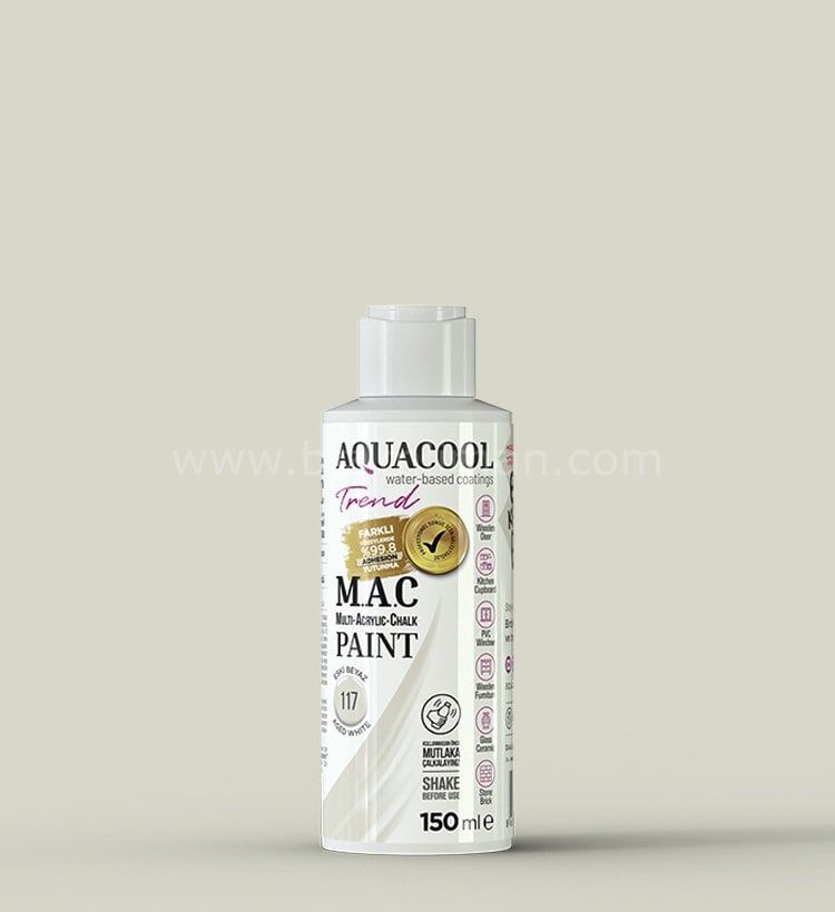 Trend M.A.C Su Bazlı Eski Beyaz 117 Lake Boya 150 ml