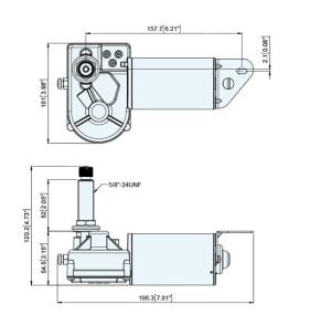 Silecek Motoru 51mm 24V