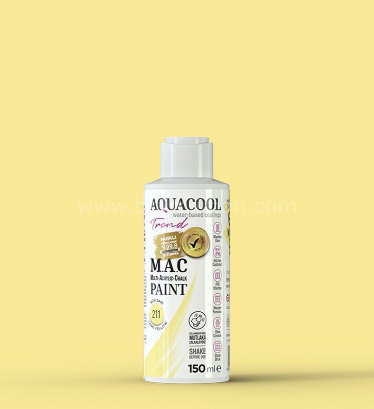 Trend M.A.C Su Bazlı Açık Sarı 211 Lake Boya 150 ml