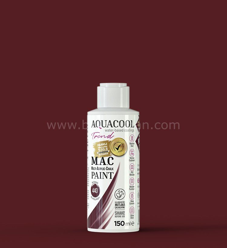 Trend M.A.C Su Bazlı Bayrak Bordo 440 Lake Boya 150 ml