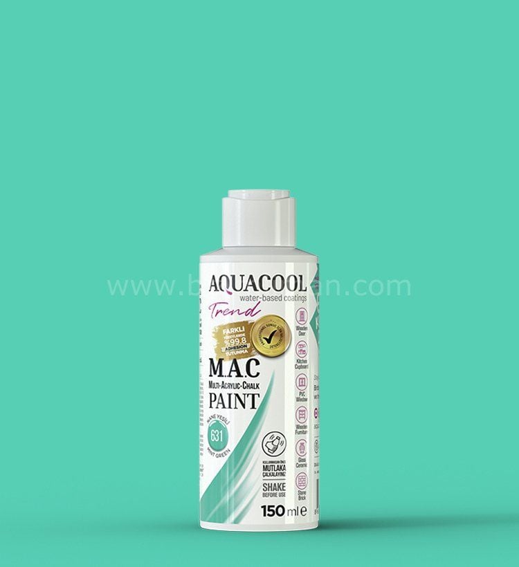 Trend M.A.C Su Bazlı Nane Yeşili 631 Lake Boya 150 ml