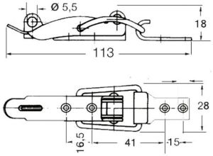 Gergi Kilit Paslanmaz Çelik 125mm